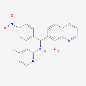 7-[[(4-methylpyridin-2-yl)amino]-(4-nitrophenyl)methyl]quinolin-8-ol