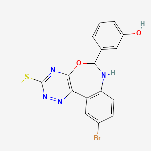 3-(10-Bromo-3-methylsulfanyl-6,7-dihydro-[1,2,4]triazino[5,6-d][3,1]benzoxazepin-6-yl)phenol