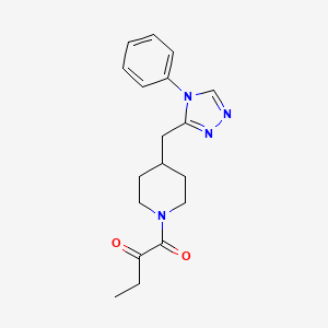 1-oxo-1-{4-[(4-phenyl-4H-1,2,4-triazol-3-yl)methyl]piperidin-1-yl}butan-2-one