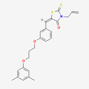 (5E)-5-[[3-[3-(3,5-dimethylphenoxy)propoxy]phenyl]methylidene]-3-prop-2-enyl-2-sulfanylidene-1,3-thiazolidin-4-one