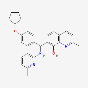 7-{[4-(cyclopentyloxy)phenyl][(6-methyl-2-pyridinyl)amino]methyl}-2-methyl-8-quinolinol