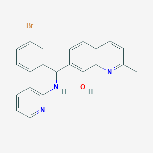 7-[(3-BROMOPHENYL)[(PYRIDIN-2-YL)AMINO]METHYL]-2-METHYLQUINOLIN-8-OL