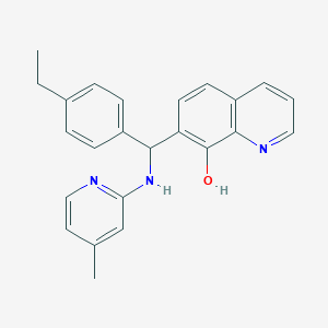 7-[(4-ETHYLPHENYL)[(4-METHYLPYRIDIN-2-YL)AMINO]METHYL]QUINOLIN-8-OL