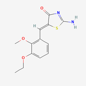 molecular formula C13H14N2O3S B3959514 5-(3-ethoxy-2-methoxybenzylidene)-2-imino-1,3-thiazolidin-4-one 