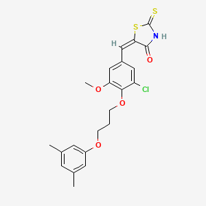 5-{3-chloro-4-[3-(3,5-dimethylphenoxy)propoxy]-5-methoxybenzylidene}-2-thioxo-1,3-thiazolidin-4-one