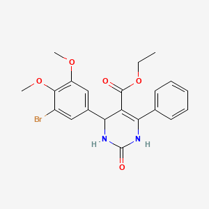 ethyl 4-(3-bromo-4,5-dimethoxyphenyl)-2-oxo-6-phenyl-3,4-dihydro-1H-pyrimidine-5-carboxylate