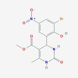 methyl 4-(3-bromo-2-hydroxy-5-nitrophenyl)-6-methyl-2-oxo-1,2,3,4-tetrahydro-5-pyrimidinecarboxylate