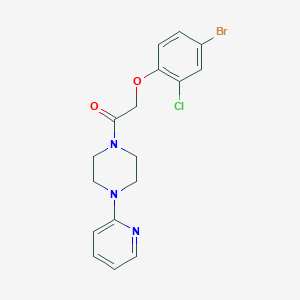 1-[(4-bromo-2-chlorophenoxy)acetyl]-4-(2-pyridinyl)piperazine