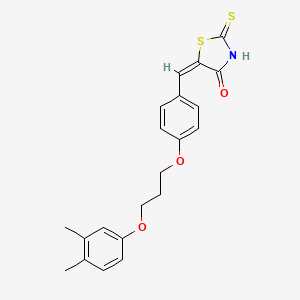 5-{4-[3-(3,4-dimethylphenoxy)propoxy]benzylidene}-2-thioxo-1,3-thiazolidin-4-one