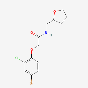 2-(4-bromo-2-chlorophenoxy)-N-(oxolan-2-ylmethyl)acetamide