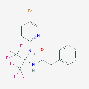 molecular formula C16H12BrF6N3O B395961 N-[1-[(5-Bromo-2-pyridinyl)amino]-2,2,2-trifluoro-1-(trifluoromethyl)ethyl]-2-phenylacetamide CAS No. 489418-59-9