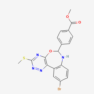 Methyl 4-(10-bromo-3-methylsulfanyl-6,7-dihydro-[1,2,4]triazino[5,6-d][3,1]benzoxazepin-6-yl)benzoate