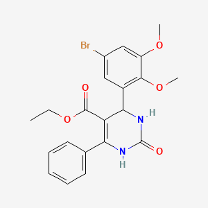 ethyl 4-(5-bromo-2,3-dimethoxyphenyl)-2-oxo-6-phenyl-3,4-dihydro-1H-pyrimidine-5-carboxylate