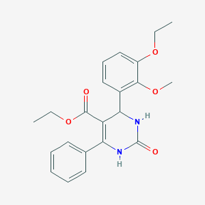 ethyl 4-(3-ethoxy-2-methoxyphenyl)-2-oxo-6-phenyl-3,4-dihydro-1H-pyrimidine-5-carboxylate