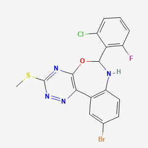 10-bromo-6-(2-chloro-6-fluorophenyl)-3-(methylthio)-6,7-dihydro[1,2,4]triazino[5,6-d][3,1]benzoxazepine