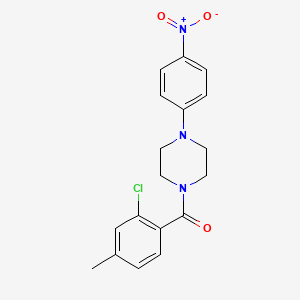 (2-chloro-4-methylphenyl)-[4-(4-nitrophenyl)piperazin-1-yl]methanone