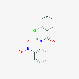 molecular formula C15H13ClN2O3 B3959674 2-chloro-4-methyl-N-(4-methyl-2-nitrophenyl)benzamide 