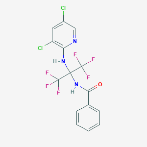 molecular formula C15H9Cl2F6N3O B395970 N-[1-[(3,5-dichloro-2-pyridinyl)amino]-2,2,2-trifluoro-1-(trifluoromethyl)ethyl]benzamide 