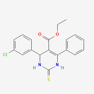 ethyl 4-(3-chlorophenyl)-6-phenyl-2-thioxo-1,2,3,4-tetrahydro-5-pyrimidinecarboxylate