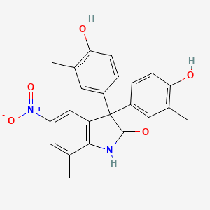 3,3-bis(4-hydroxy-3-methylphenyl)-7-methyl-5-nitro-1,3-dihydro-2H-indol-2-one