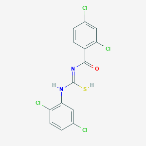 molecular formula C14H8Cl4N2OS B395971 N'-(2,4-dichlorobenzoyl)-N-(2,5-dichlorophenyl)carbamimidothioic acid 