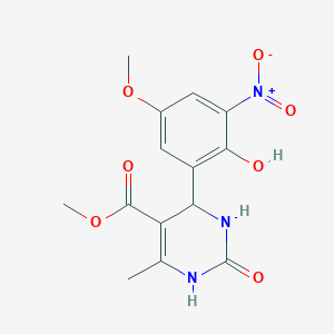 methyl 4-(2-hydroxy-5-methoxy-3-nitrophenyl)-6-methyl-2-oxo-1,2,3,4-tetrahydro-5-pyrimidinecarboxylate