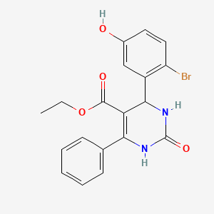 ethyl 4-(2-bromo-5-hydroxyphenyl)-2-oxo-6-phenyl-3,4-dihydro-1H-pyrimidine-5-carboxylate