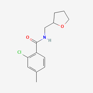 2-chloro-4-methyl-N-(oxolan-2-ylmethyl)benzamide