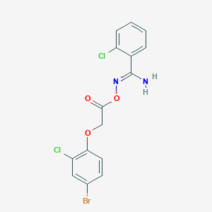 N'-{[(4-bromo-2-chlorophenoxy)acetyl]oxy}-2-chlorobenzenecarboximidamide