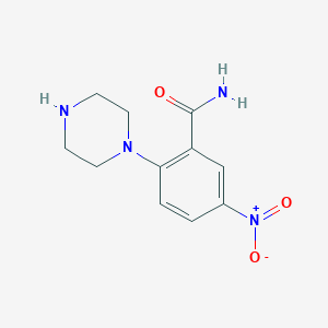 molecular formula C11H14N4O3 B3959752 5-nitro-2-(1-piperazinyl)benzamide CAS No. 335210-42-9