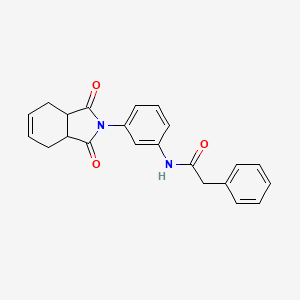 N-[3-(1,3-dioxo-3a,4,7,7a-tetrahydroisoindol-2-yl)phenyl]-2-phenylacetamide