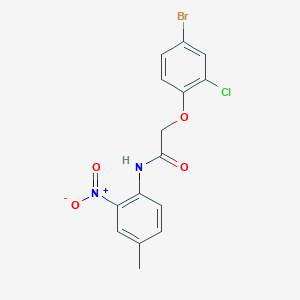 2-(4-bromo-2-chlorophenoxy)-N-(4-methyl-2-nitrophenyl)acetamide