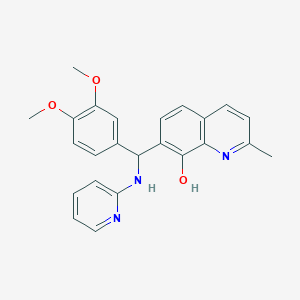 7-[(3,4-DIMETHOXYPHENYL)[(PYRIDIN-2-YL)AMINO]METHYL]-2-METHYLQUINOLIN-8-OL