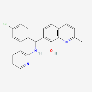 7-[(4-chlorophenyl)-(pyridin-2-ylamino)methyl]-2-methylquinolin-8-ol