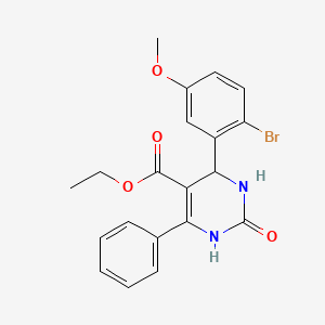 ethyl 4-(2-bromo-5-methoxyphenyl)-2-oxo-6-phenyl-3,4-dihydro-1H-pyrimidine-5-carboxylate