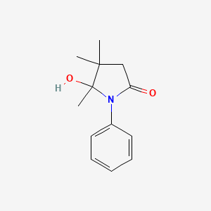 5-hydroxy-4,4,5-trimethyl-1-phenyl-2-pyrrolidinone