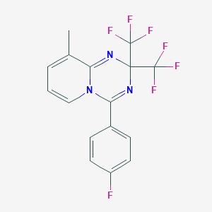 molecular formula C16H10F7N3 B395985 4-(4-fluorophenyl)-9-methyl-2,2-bis(trifluoromethyl)-2H-pyrido[1,2-a][1,3,5]triazine 