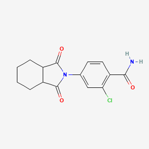 2-Chloro-4-(1,3-dioxo-3a,4,5,6,7,7a-hexahydroisoindol-2-yl)benzamide