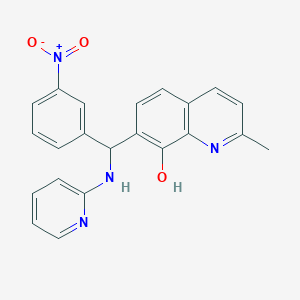 2-METHYL-7-[(3-NITROPHENYL)[(PYRIDIN-2-YL)AMINO]METHYL]QUINOLIN-8-OL