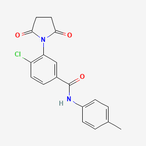 4-chloro-3-(2,5-dioxopyrrolidin-1-yl)-N-(4-methylphenyl)benzamide