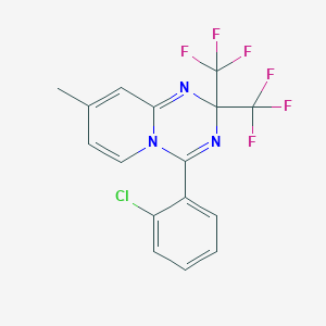 molecular formula C16H10ClF6N3 B395989 4-(2-Chlorophenyl)-8-methyl-2,2-bis(trifluoromethyl)pyrido[1,2-a][1,3,5]triazine 