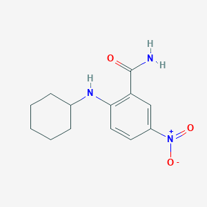 molecular formula C13H17N3O3 B3959892 2-(cyclohexylamino)-5-nitrobenzamide 