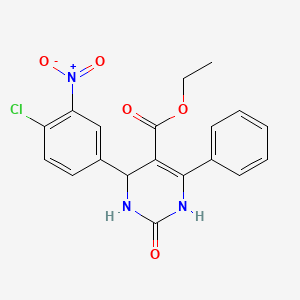 ethyl 4-(4-chloro-3-nitrophenyl)-2-oxo-6-phenyl-3,4-dihydro-1H-pyrimidine-5-carboxylate