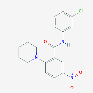 N-(3-chlorophenyl)-5-nitro-2-piperidin-1-ylbenzamide