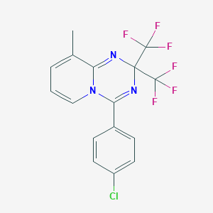 molecular formula C16H10ClF6N3 B395991 4-(4-chlorophenyl)-9-methyl-2,2-bis(trifluoromethyl)-2H-pyrido[1,2-a][1,3,5]triazine 