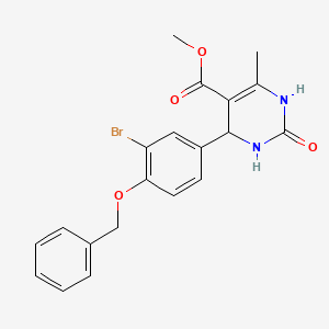 methyl 4-[4-(benzyloxy)-3-bromophenyl]-6-methyl-2-oxo-1,2,3,4-tetrahydro-5-pyrimidinecarboxylate