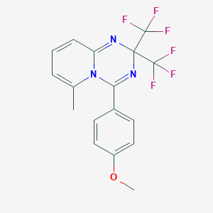 molecular formula C17H13F6N3O B395994 4-(4-methoxyphenyl)-6-methyl-2,2-bis(trifluoromethyl)-2H-pyrido[1,2-a][1,3,5]triazine 
