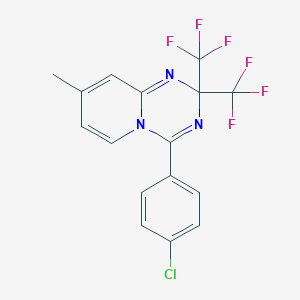 molecular formula C16H10ClF6N3 B395995 4-(4-chlorophenyl)-8-methyl-2,2-bis(trifluoromethyl)-2H-pyrido[1,2-a][1,3,5]triazine 