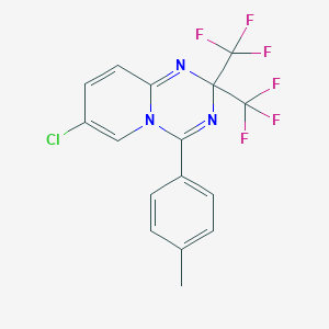 molecular formula C16H10ClF6N3 B395998 7-Chloro-4-(4-methylphenyl)-2,2-bis(trifluoromethyl)-2H-pyrido[1,2-a][1,3,5]triazine 