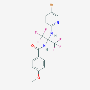 N-[1-[(5-bromopyridin-2-yl)amino]-2,2,2-trifluoro-1-(trifluoromethyl)ethyl]-4-methoxybenzamide